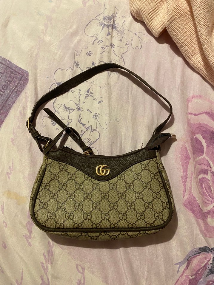 Kahverengi Baskılı Deri Kadın Çanta - Görsel 2