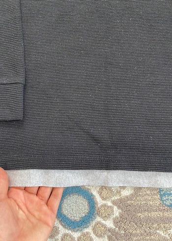 Erkek Siyah Bisiklet Yaka Sweatshirt - Görsel 3