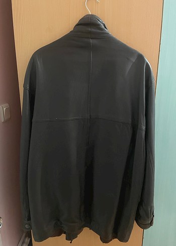 Koyu kahve erkek deri ceket - Görsel 3