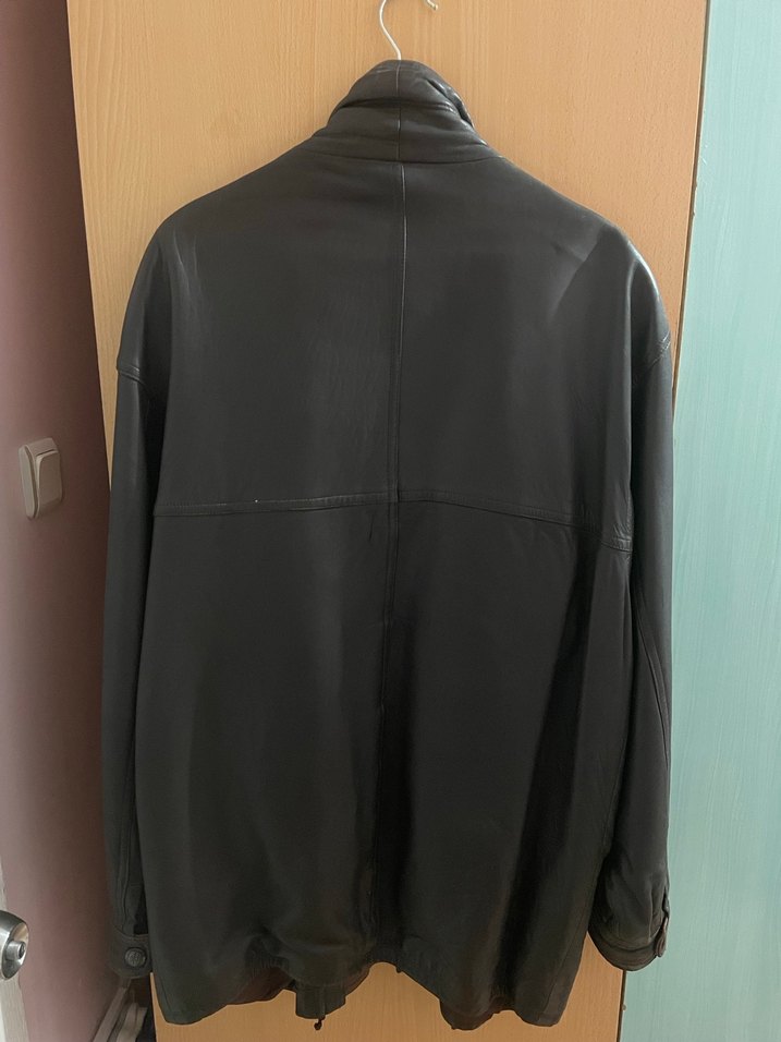 Koyu kahve erkek deri ceket - Görsel 3