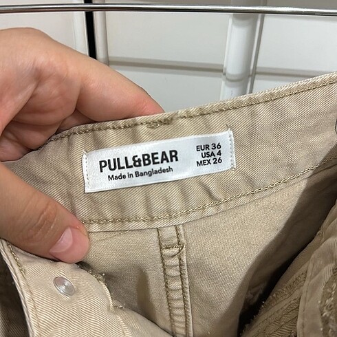 36 Beden camel Renk Pull&bear kargo pantolon