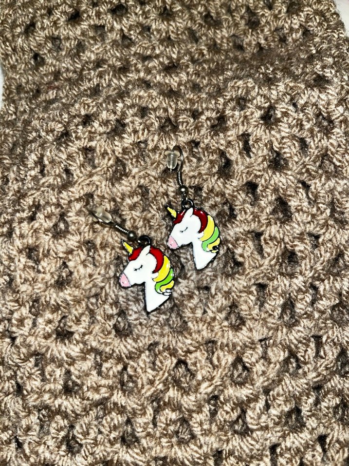 Unicorn çocuk küpesi - Görsel 2