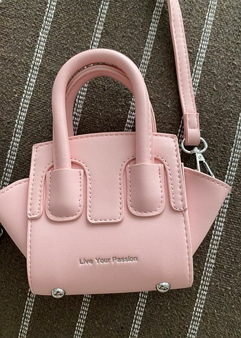 Pembe Deri Kadın El Çantası
