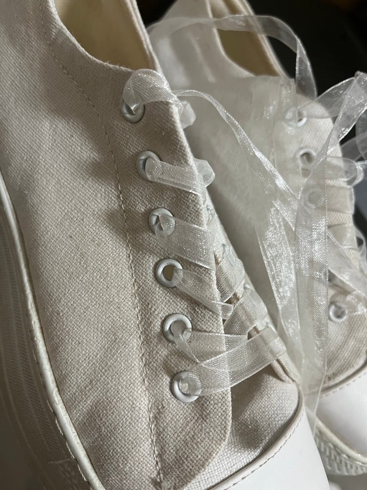 Beyaz Kadın Platform Spor Ayakkabı - Görsel 3