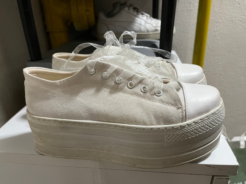 Beyaz Kadın Platform Spor Ayakkabı - Görsel 2