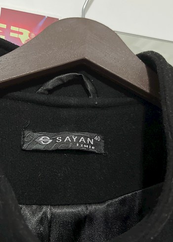 Siyah Düğmeli Kaşe Uzun Kaban - Görsel 3