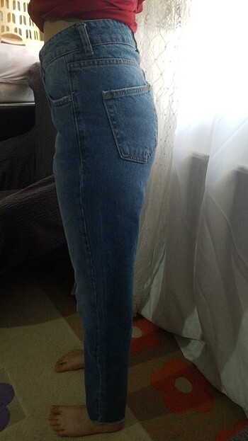 xs Beden yüksek bel kot pantalon
