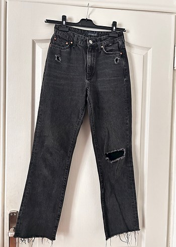 Koyu Gri Kadın Denim Pantolon