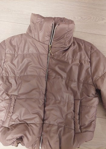 Zara pudra Fermuarlı Kadın Kışlık Mont
