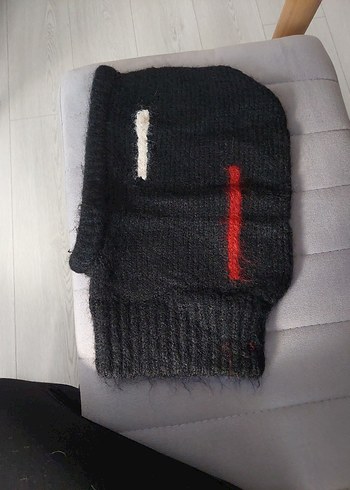 Siyah Kadın Yün Örgü Bere - Görsel 6