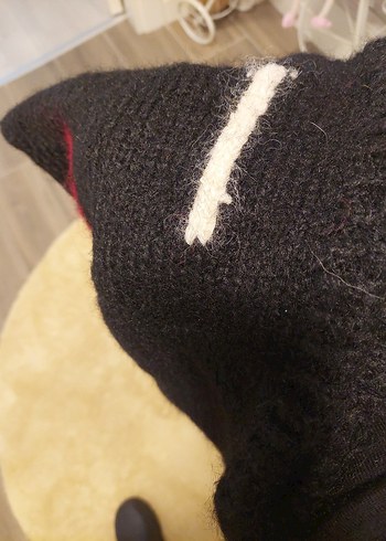 Siyah Kadın Yün Örgü Bere - Görsel 4