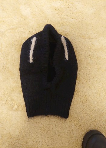 Siyah Kadın Yün Örgü Bere - Görsel 3