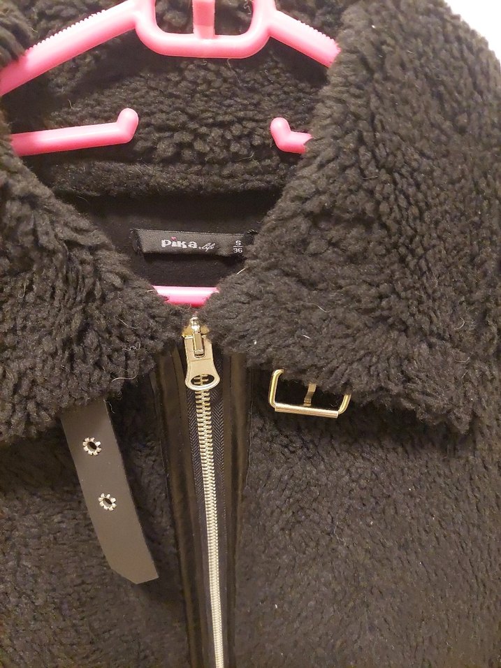 Siyah Kemerli Kadın Midi Mont - Görsel 2