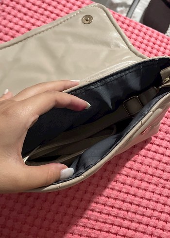 Bej Yılan Desenli Kadın Çanta - Görsel 4