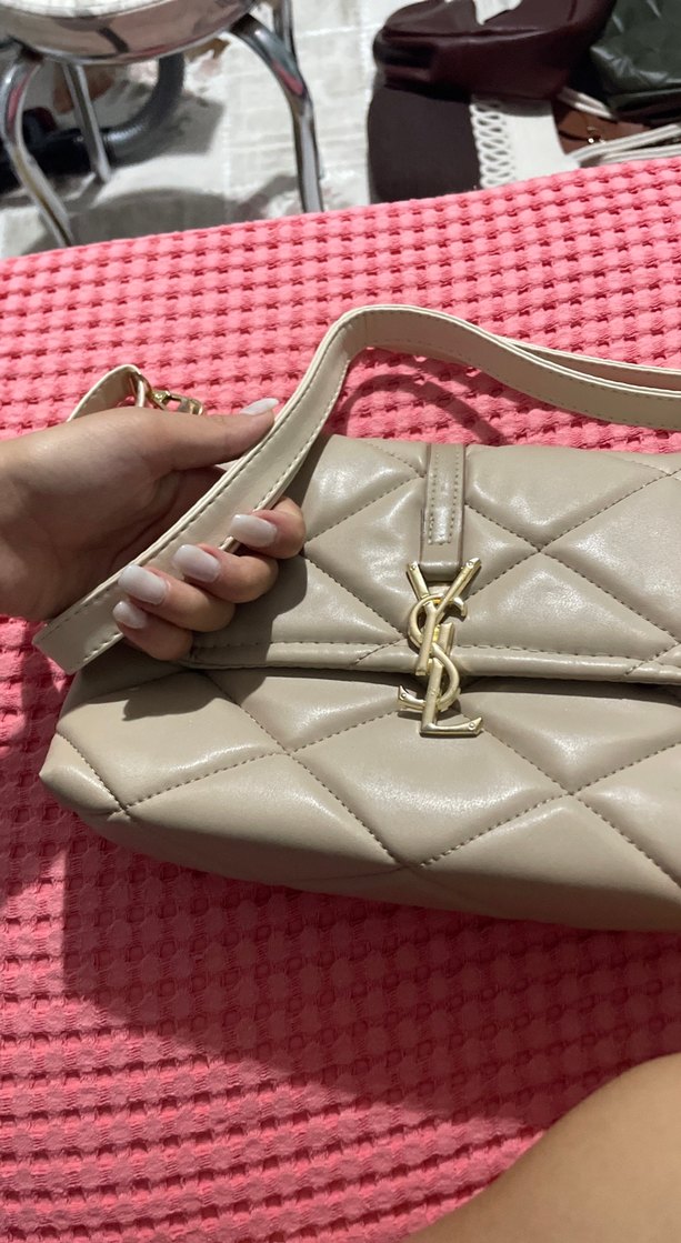 Bej Yılan Desenli Kadın Çanta - Görsel 5