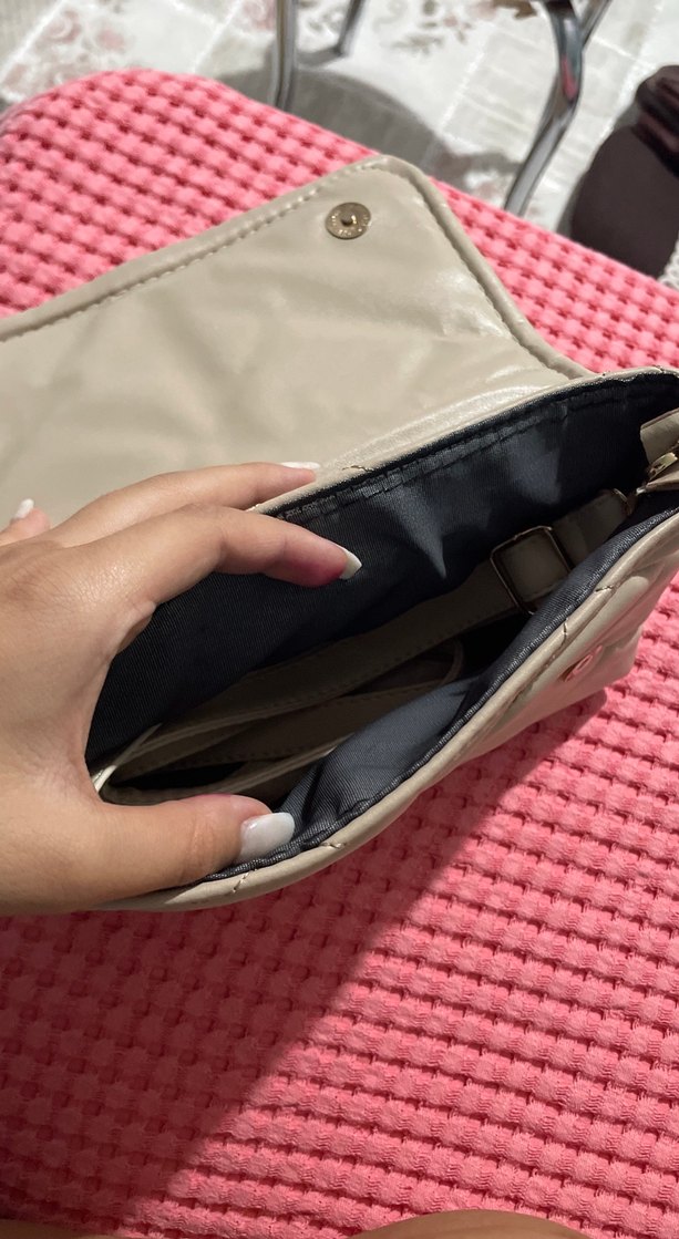 Bej Yılan Desenli Kadın Çanta - Görsel 4