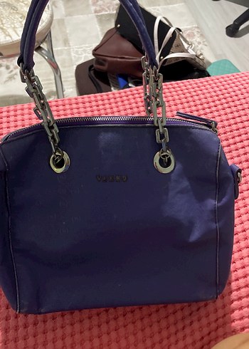 Mor Deri Kadın Çanta - Vakko - Görsel 5