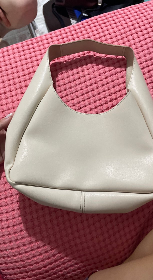 Beyaz Minimalist Deri Kadın Çanta - Görsel 2
