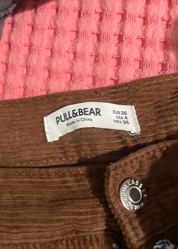 Düğmeli Kadın Kahverengi Süet Pantolon - Görsel 3