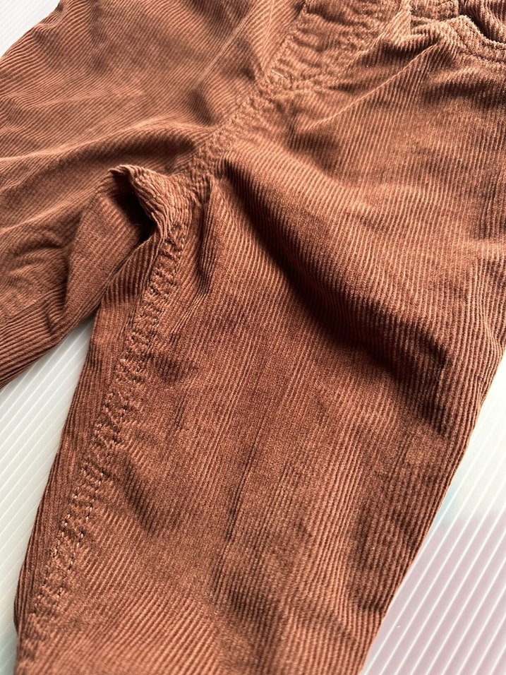 Düğmeli Kadın Kahverengi Süet Pantolon - Görsel 2