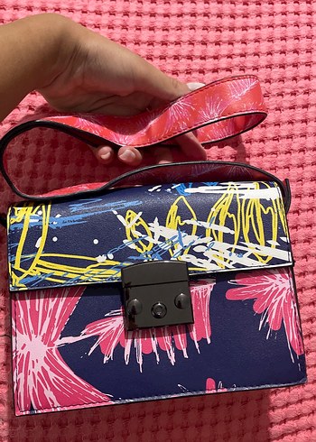 Tokalı, Baskılı Kadın El Çantası - Görsel 4