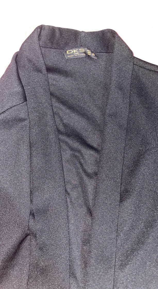 Siyah Kadın Drapeli ceket - Görsel 2