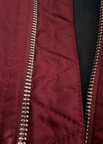 Kadın Bordo Fermuarlı Bomber Ceket - Görsel 7