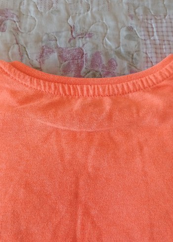 Kız Çocuk Turuncu Kısa Kollu Tişört - Görsel 5