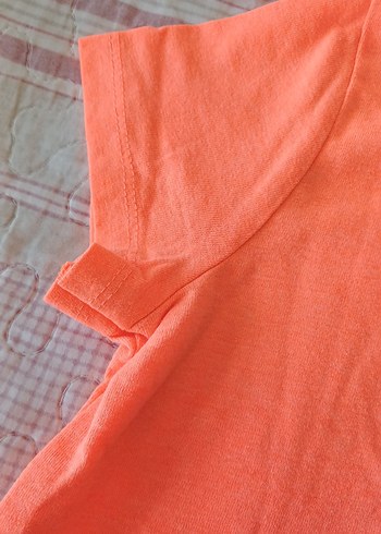 Kız Çocuk Turuncu Kısa Kollu Tişört - Görsel 6