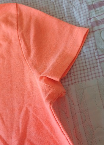 Kız Çocuk Turuncu Kısa Kollu Tişört - Görsel 7