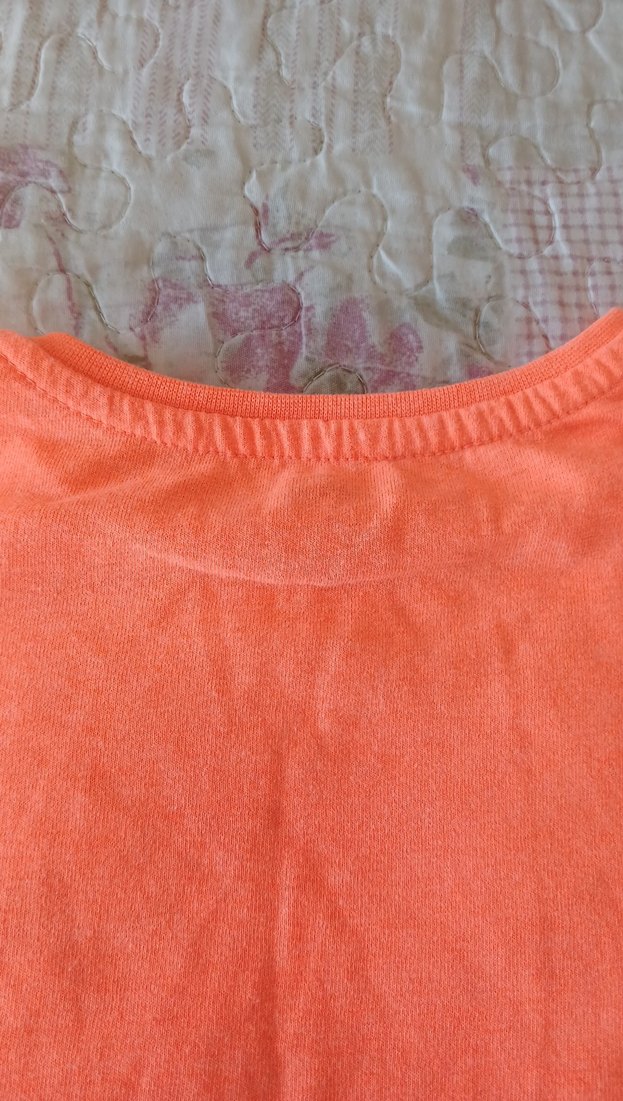 Kız Çocuk Turuncu Kısa Kollu Tişört - Görsel 5
