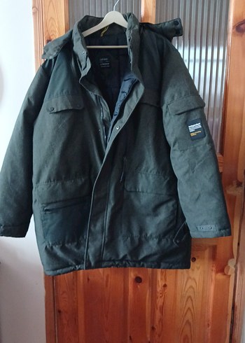 Gri Midi Boy Bol Kesim Erkek Kaban - Görsel 2