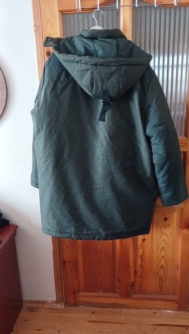 Gri Midi Boy Bol Kesim Erkek Kaban - Görsel 4