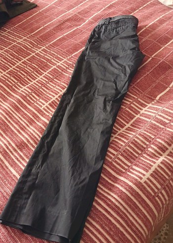 Siyah Kadın Keten Salaş Pantolon - Görsel 5