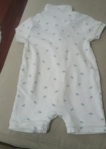 Beyaz Kısa Kollu Bebek Tulum - Görsel 2