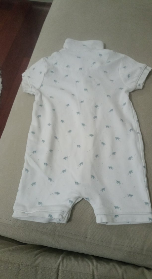 Beyaz Kısa Kollu Bebek Tulum - Görsel 2