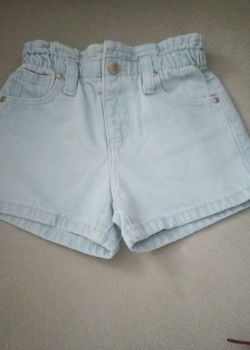 mango Mavi Denim Kız Mini Şort Rahat Kesim