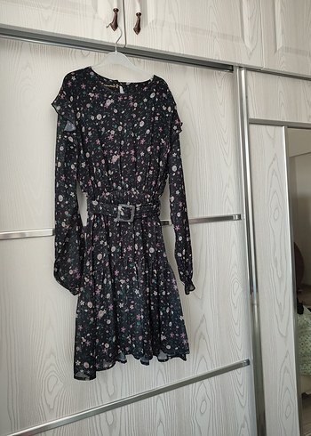 Zara Mor Çiçekli Uzun Bohem Kadın Elbise