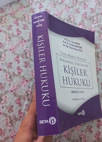 Türk Medeni Hukuku Başlangıç Hükümleri Kişiler Hukuku( Jale Akip