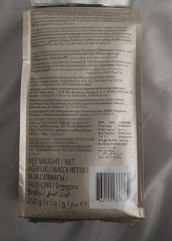  Beden Starbucks Blonde Espresso Kavrulmuş Kahve