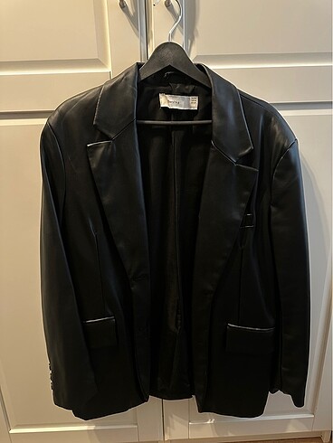 Bershka deri blazer ceket