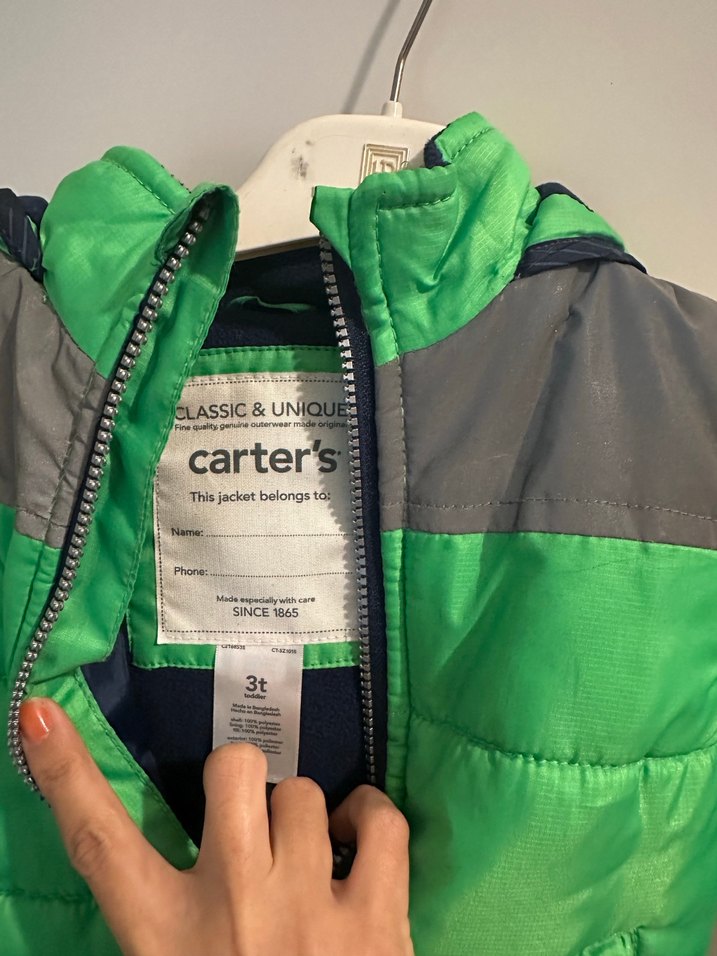 Yeşil Fermuarlı Erkek Çocuk Mont - Görsel 3