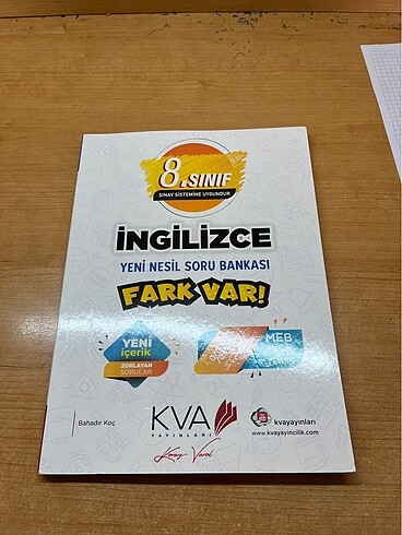 Kva yayınları 8. Sınıf İngilizce soru bankası
