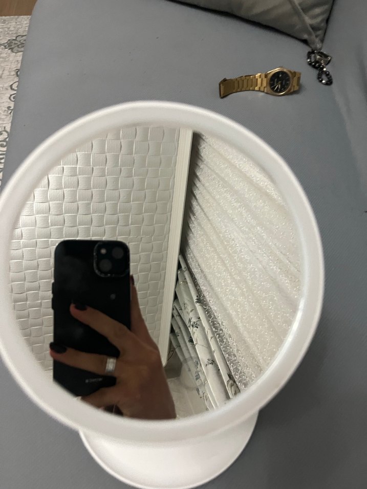 Beyaz Işıklı Yuvarlak Makyaj Aynası - Görsel 3