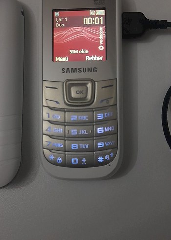 Samsung Beyaz Gri Tuşlu Telefon - Görsel 3