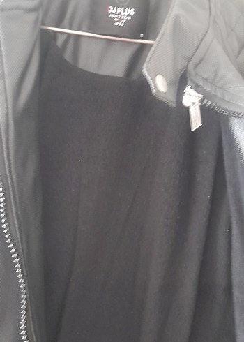 Erkek Siyah Deri Biker Ceket - Görsel 4