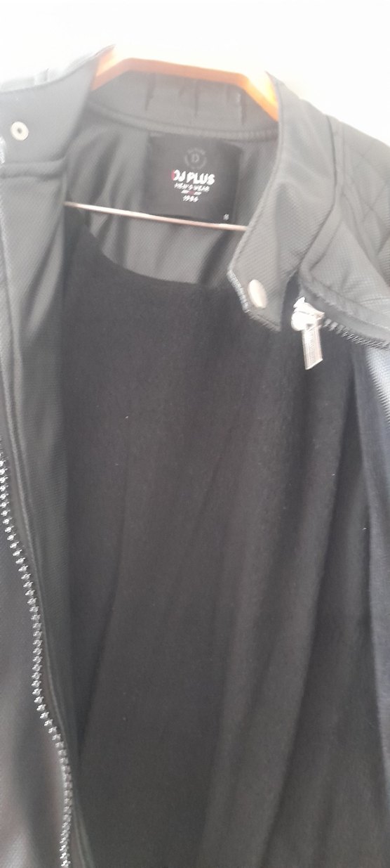 Erkek Siyah Deri Biker Ceket - Görsel 4