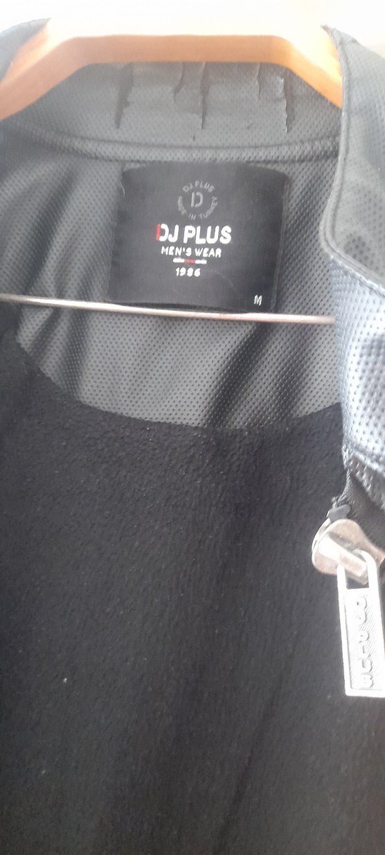 Erkek Siyah Deri Biker Ceket - Görsel 3