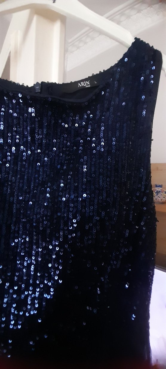 Parlak Lacivert Uzun Abiye Elbise - Görsel 3