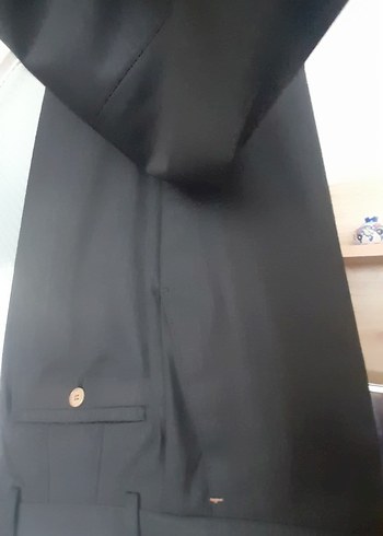 Siyah Erkek Düğmeli Notch Yaka Takım Elbise - Görsel 13